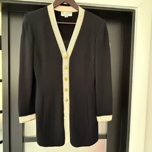 St. John Black Knit Jacket and PANTS.